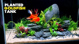 Aquascape Tutorial: Fancy Goldfish Planted Aquarium (How To: Step by Step Build Guide)
