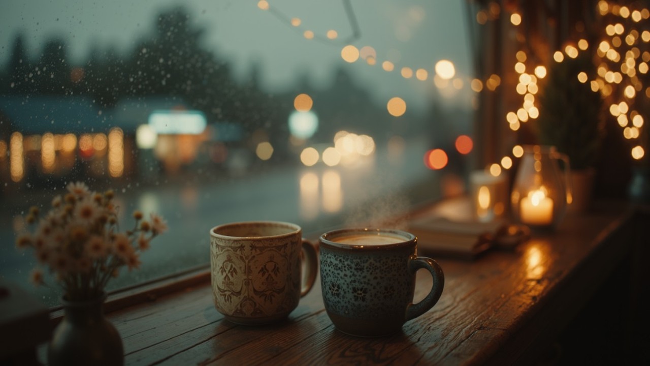 Уютная Атмосфера Кофейни Расслабляющая Джаз Музыка ~ Плавный Гитара Джаз для Учебы и Фокуса