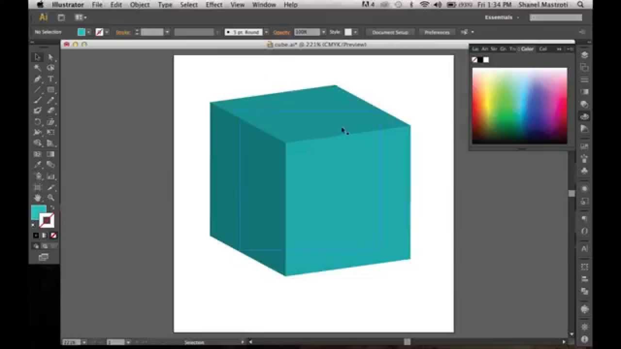 How do you make a 2D shape 3D in Illustrator?