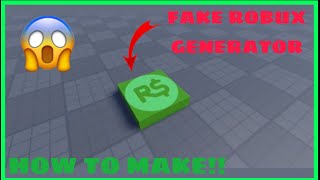 How To make a fake Robux Generator (Troll players) | Roblox Studio tutorial