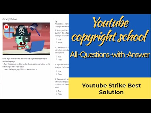 How to solve Youtube_copyright_school_answers & all questions, copyright...