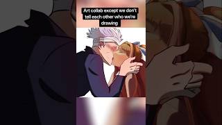 Art collab w/ @Myriani 😂 but we dont tell who we're drawing #art #digitalart #jjk #ddlc #gojo