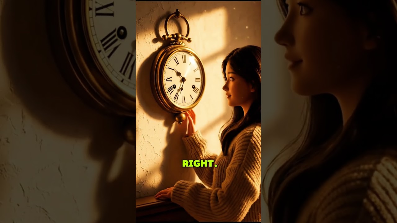 An old clock hung on the wall! 🤩⏲️ 