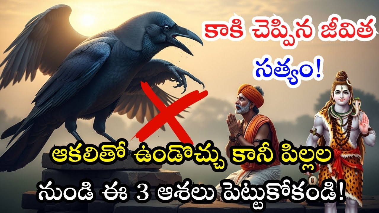 ఒక కాకి చెప్పిన జీవిత సత్యం: పిల్లలపై ఈ 3 ఆశలు పెట్టుకుంటే ఎందుకు నాశనం వస్తుందో తెలుసా?