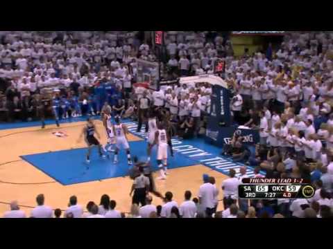 2012/6/7【Playoff】Tim Duncan big slam over Serge Ibaka - YouTube