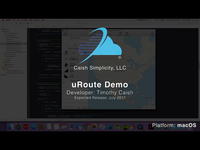 uRoute Demo (macOS) - Exercise Route-Mapping Utility