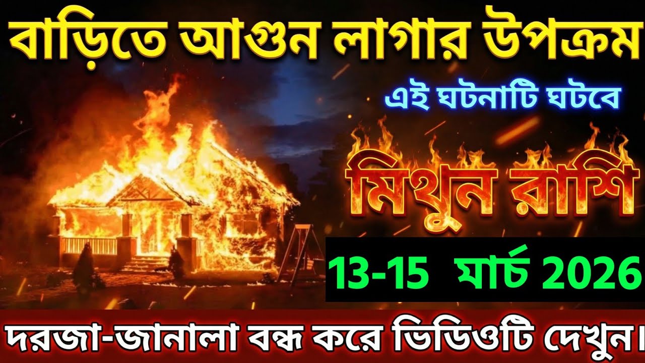 মিথুন রাশি, ২৭-২৮ ফেব্রুয়ারী, ২০২৬ বাড়িটি আগুন লাগার উপক্রম এই ঘটনাটি ঘটবে মনোযোগ।