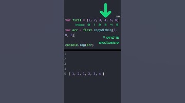 2) CopyWithin - JS Array Methods Under A Minute #Shorts