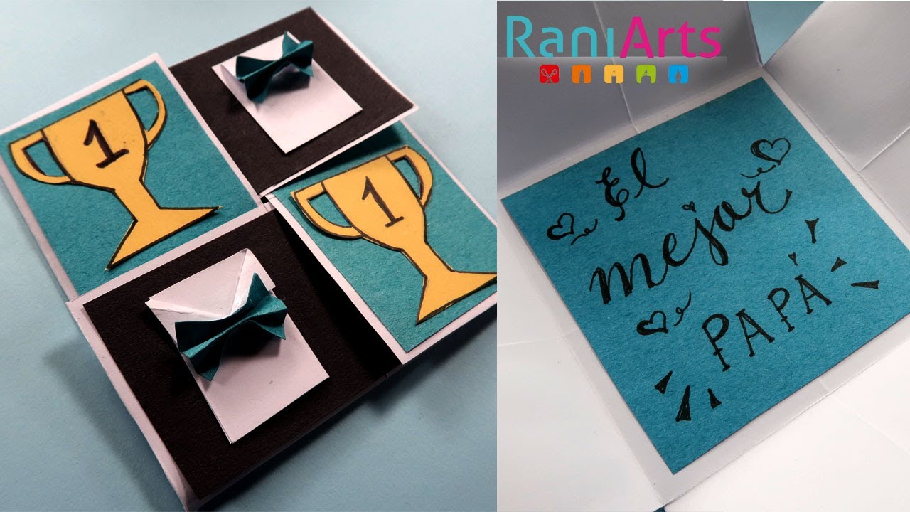 TARJETA PARA PAPÁ - Fácil y rápida - DIY - YouTube