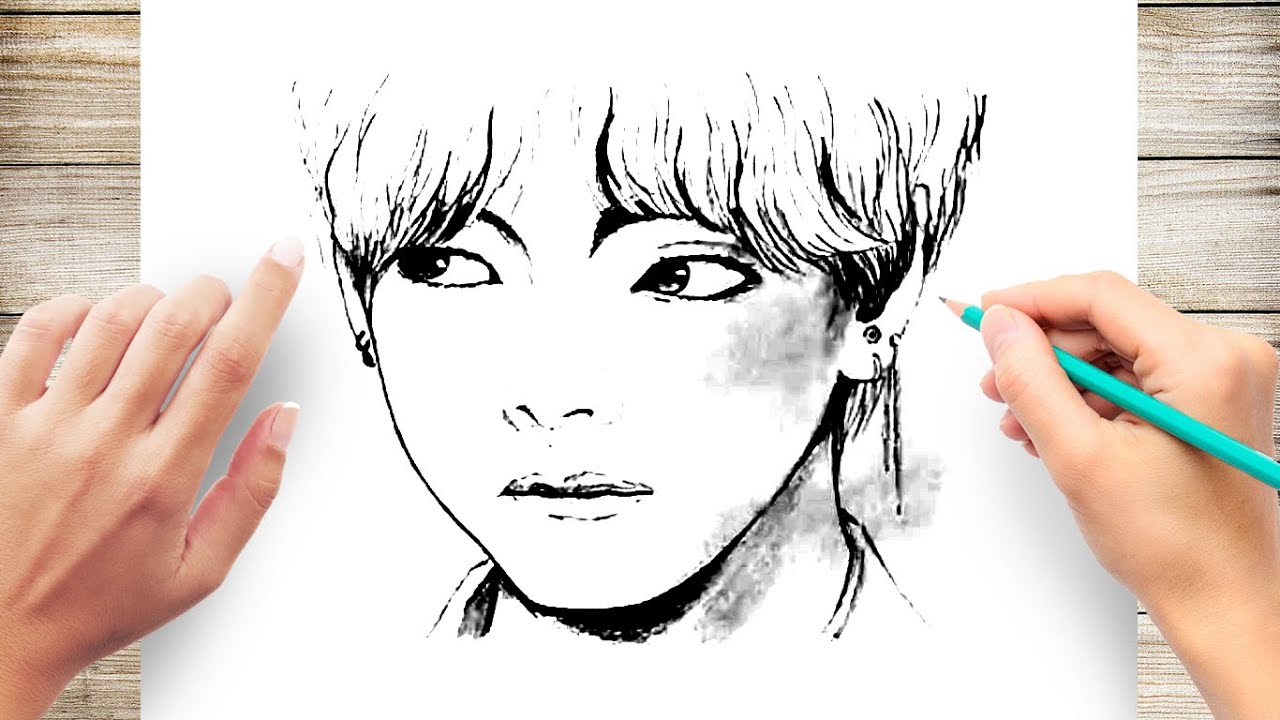 Share 134+ pencil drawing of bts - seven.edu.vn