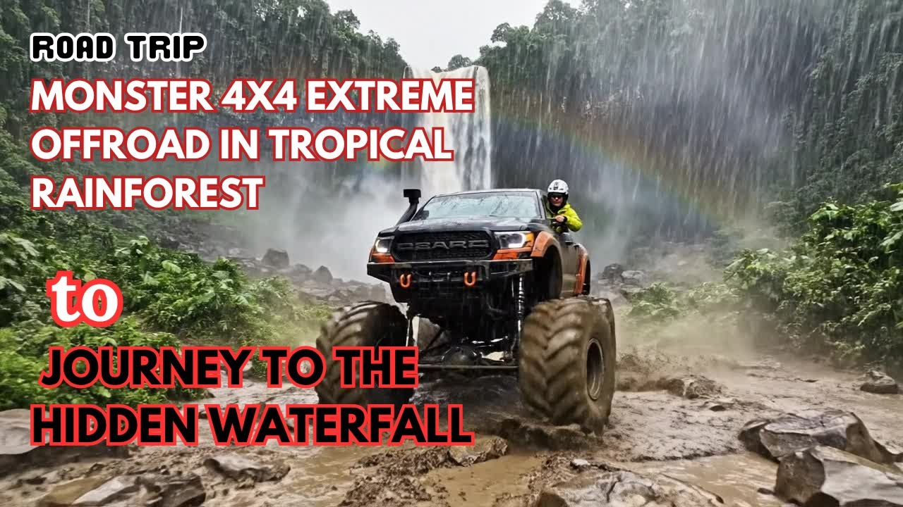 Monster 4x4 Extreme Offroad in Tropical Rainforest – Journey to the Hidden Waterfall