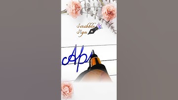 How To Write Apple 🍎in Cursive Handwriting #shorts #apple #handwriting #cursive #improvehandwriting