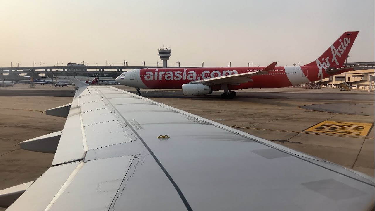 FD3240 Thai AirAsia A320-200 HS-ABJ landing at Don Mueang int’l airport. 2 February 2025
