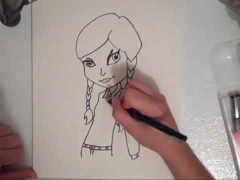 how to draw a cartoon cowgirl tutorial