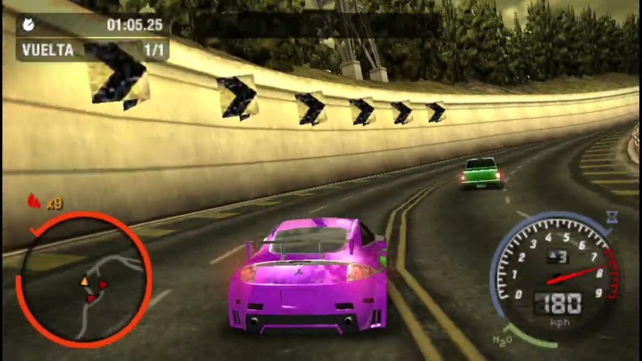 NFS most wanted psp, gameplay - YouTube