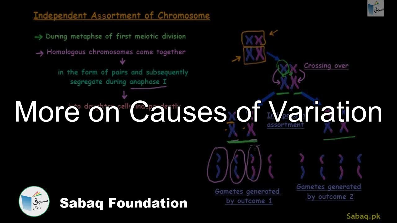 More on Causes of Variation, Biology Lecture | Sabaq.pk