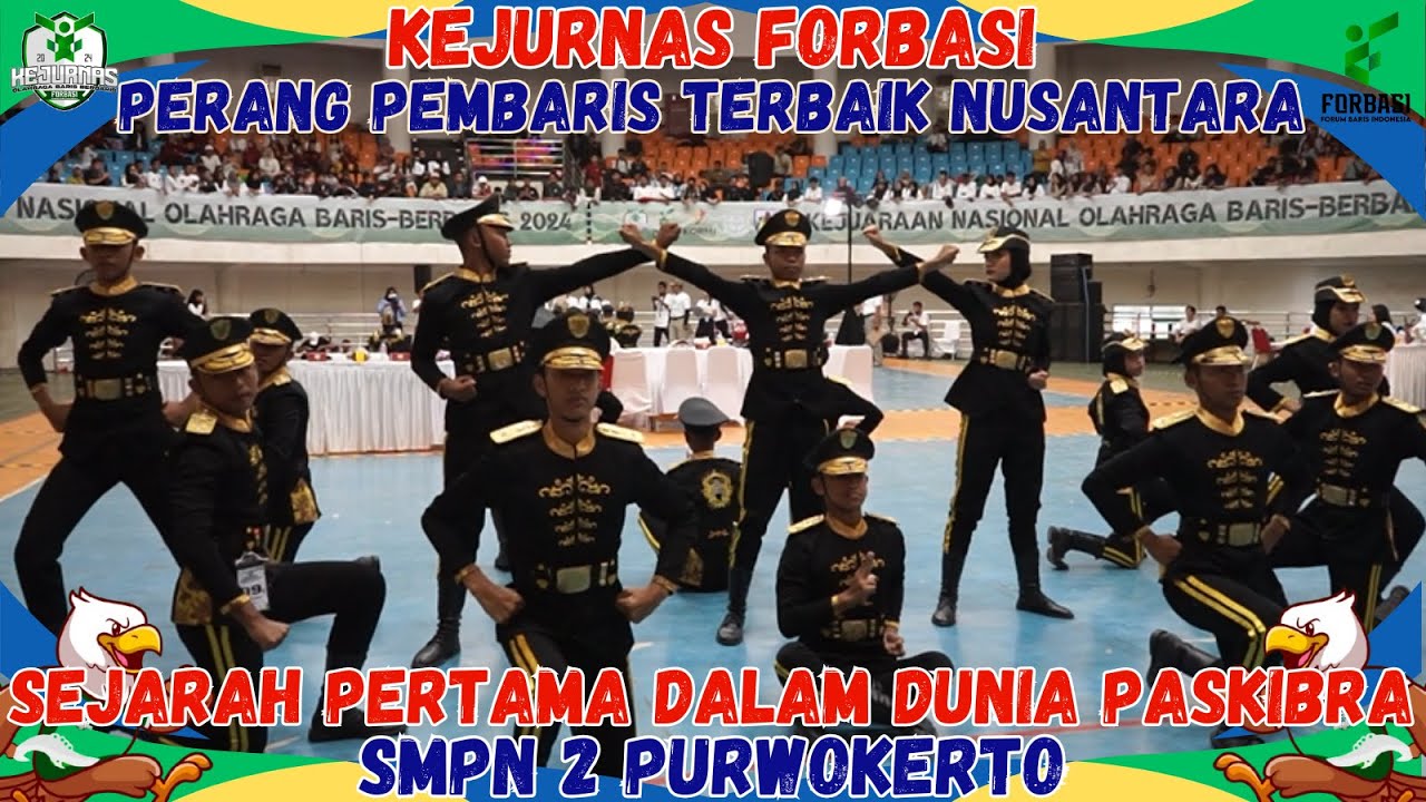 PERANG BINTANG PARA PEMBARIS...!!! PASKIBRA SMPN 2 PURWOKERTO DI KEJUARAAN NASIONAL FORBASI