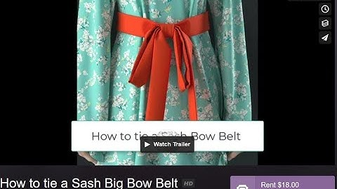CLO3D COURSE How to tie a Sash Big Bow Belt trailer