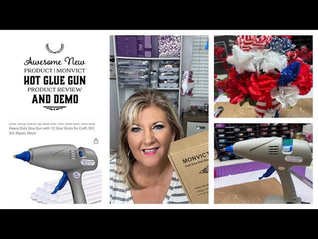 Monvict Full Size Hot Glue Gun Unboxing & Product Review + Card