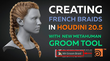 Creating french braids in Houdini / Making of / CG Grooming / 3D