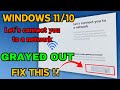 Lets connect you to a network grayed out skip fix