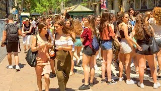 Barcelona Walk of La Rambla - Famous Tourist Street