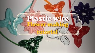 Plastic wire easy/simple flower design tutorial 🌼