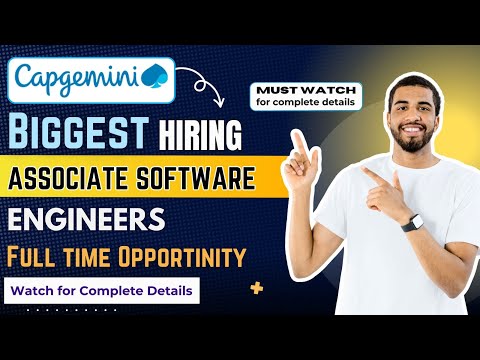 Capgemini is hiring for Associate Software Engineers || Apply Now - video from EngineersConnect