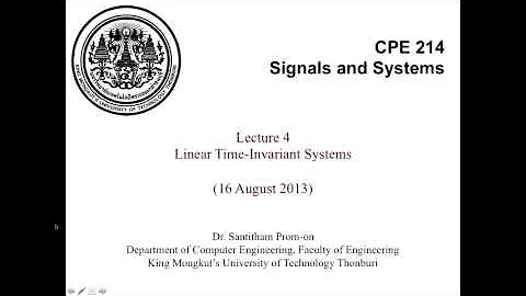 CPE214 Lecture 4: Linear Time-Invariant (LTI) Systems