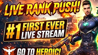 🔴 LIVE: Non-Stop Rank Push! 💀 Pro Gameplay & Tips | Road To Heroic 🏆 #freefire #verticlelivestream