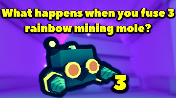 What happens when you fuse 3 rainbow mining mole? (Roblox Pet Simulator X - Steampunk)