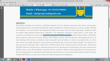 A Secure Searchable Encryption Framework for Privacy Critical Cloud Storage Services