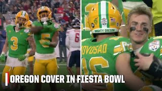 Oregon EASILY cover (-22.5) after near 40-point win over Liberty in the Fiesta Bowl | ESPN Bet