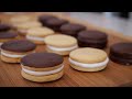 Alfajor de limón y chocolate. Muy  fáciles y riquísimos