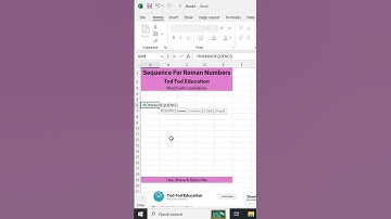 Add Roman Numbers in Excel #excel #exceltips #exceltricks