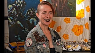 Timelapse Painting of Untying by Rachel Ungerer - queer disabled artist