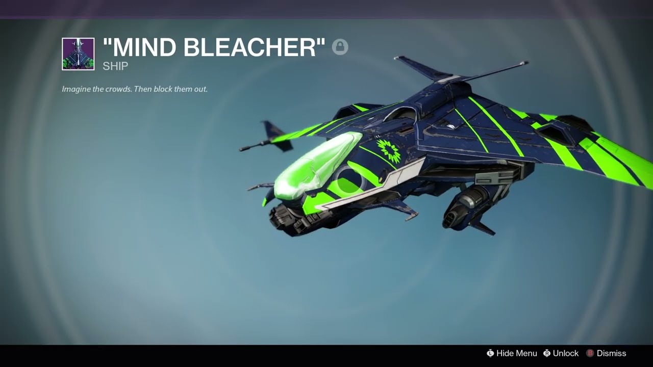 Destiny 1 Mind Bleacher legendary ship drop