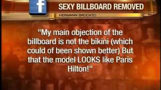 Is this bikini billboard going too far?