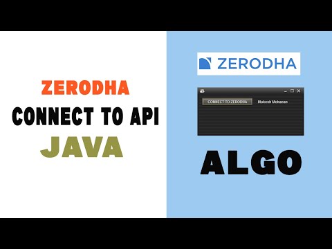 Algo Trading Zerodha . Connect to Kite API using Java.