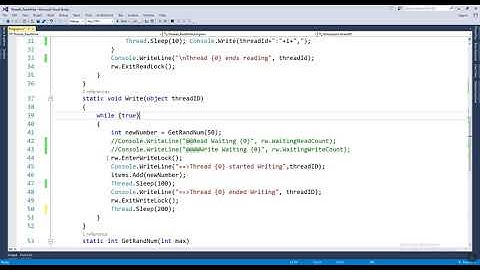 SP Wk 15 Video 3 Thread Sync - ReadWrite Lock