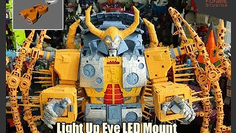 3D Printed Light Up Eye LED Mount for Transformers Haslab Unicron