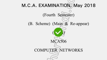 2018 Dcrust MCA 4th Se Computer Networks Question Paper