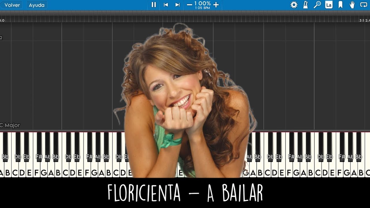 Floricienta - A bailar (Tempo 106, Tono A) - Piano Tutorial - Piano Lessons