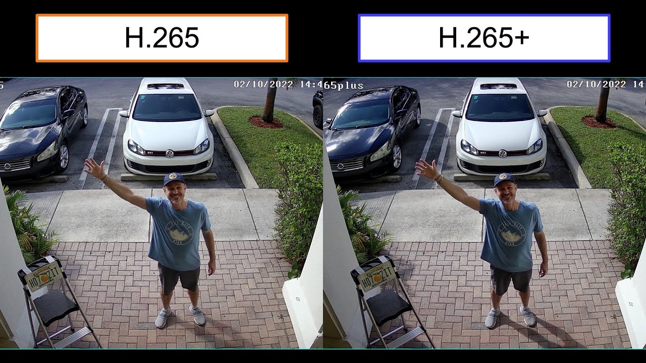 H.265 vs H.265+ IP Camera Comparison - YouTube