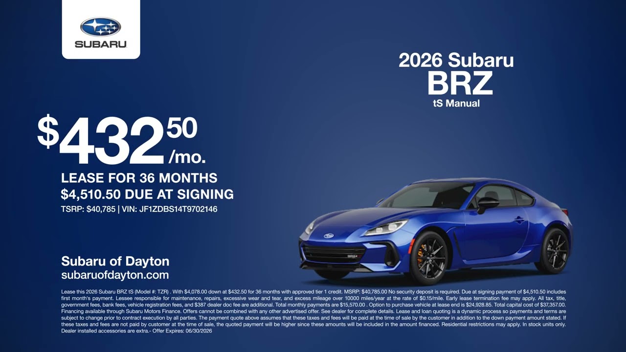 Subaru BRZ 06/24/2026 7577725 - YouTube