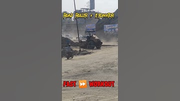 Case Road Roller With Kobelco Excavator Helping Each Other #shortsvideo #ytshorts #trendingshorts