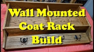 This video shows how to build a coat rack with shelf that will be mounted to a wall. Website - http://www.dcdlaser.com Facebook - 