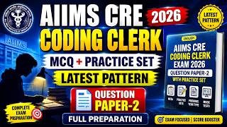 AIIMS CRE Coding Clerk Exam 2026 PDF eBook | MCQs + Practice Set + Mock Test #GovernmentJobs