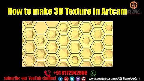 How to make 3D texture design in Artcam | Hexagon Wall Texture #gszone #cnc #MDF #wood #panel