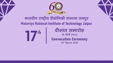 17th Convocation, MNIT Jaipur